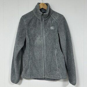 The North Face Womens Fleece Plush Zipper Jacket Color Light Teal/Gray Size M